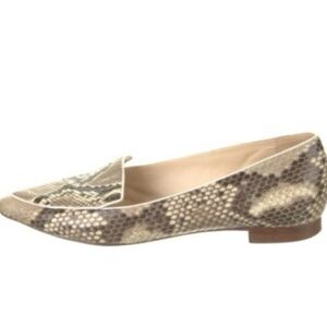 EUC - Alexandre Birman Snakeskin Slip On Flats Shoes Size 36